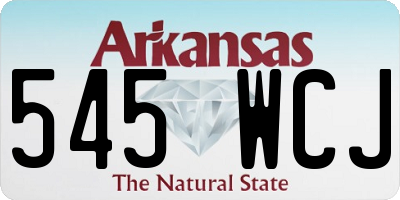 AR license plate 545WCJ