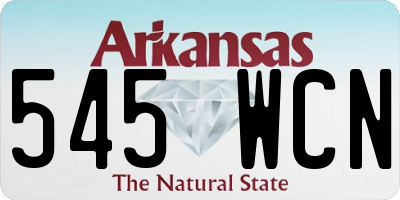 AR license plate 545WCN