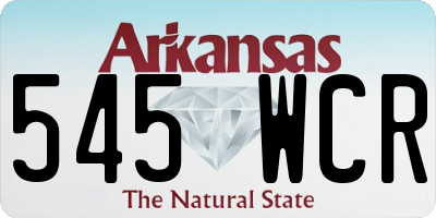 AR license plate 545WCR