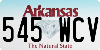 AR license plate 545WCV