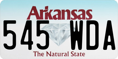 AR license plate 545WDA