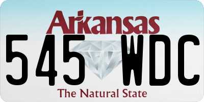 AR license plate 545WDC