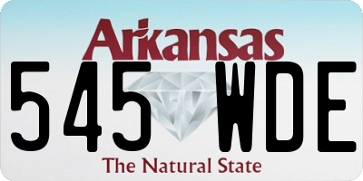 AR license plate 545WDE