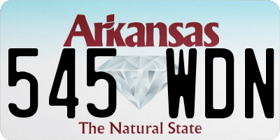 AR license plate 545WDN