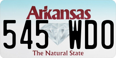 AR license plate 545WDO