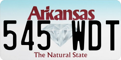 AR license plate 545WDT