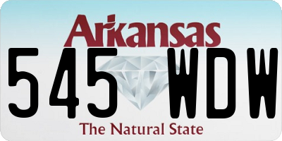 AR license plate 545WDW