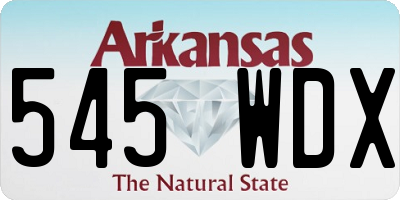 AR license plate 545WDX