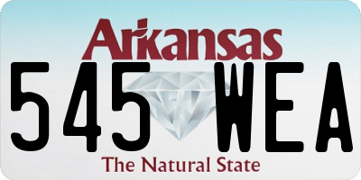 AR license plate 545WEA