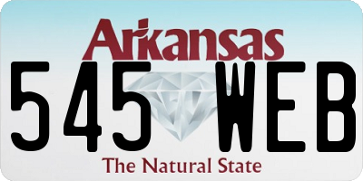 AR license plate 545WEB