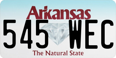 AR license plate 545WEC