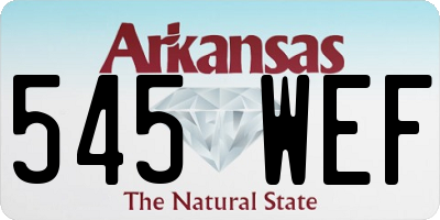 AR license plate 545WEF