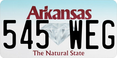 AR license plate 545WEG