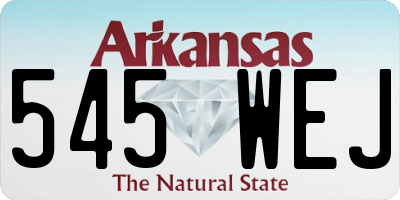 AR license plate 545WEJ