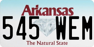 AR license plate 545WEM