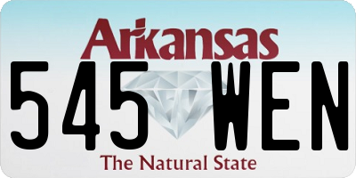 AR license plate 545WEN