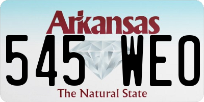 AR license plate 545WEO