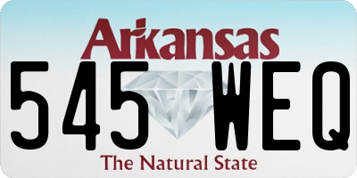 AR license plate 545WEQ