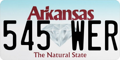 AR license plate 545WER
