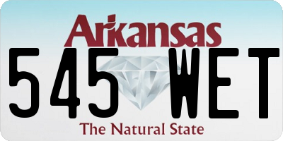 AR license plate 545WET