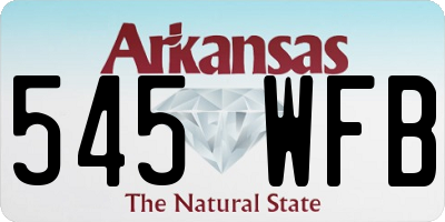 AR license plate 545WFB