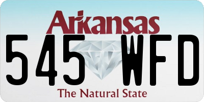AR license plate 545WFD