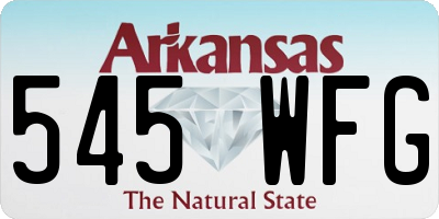AR license plate 545WFG