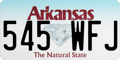 AR license plate 545WFJ