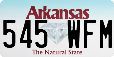 AR license plate 545WFM