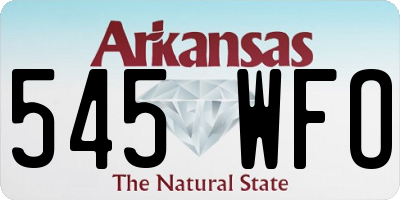 AR license plate 545WFO