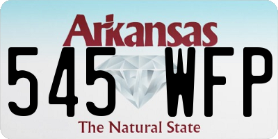 AR license plate 545WFP