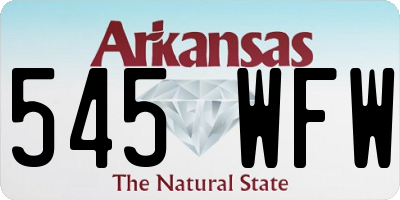 AR license plate 545WFW