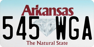 AR license plate 545WGA