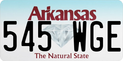 AR license plate 545WGE