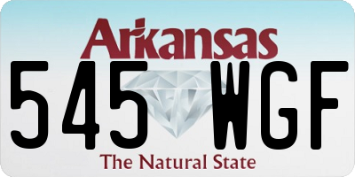 AR license plate 545WGF
