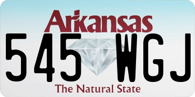 AR license plate 545WGJ