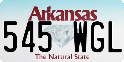 AR license plate 545WGL