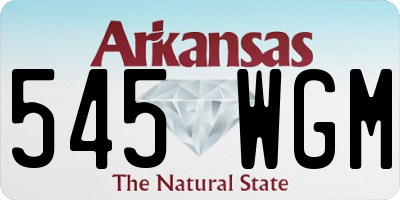 AR license plate 545WGM