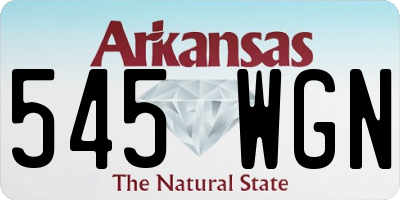 AR license plate 545WGN