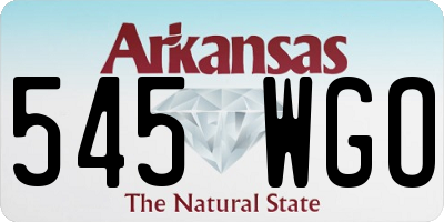 AR license plate 545WGO