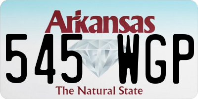 AR license plate 545WGP
