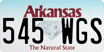 AR license plate 545WGS