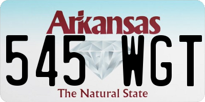 AR license plate 545WGT
