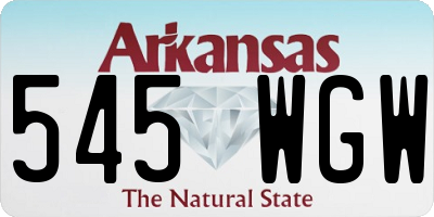 AR license plate 545WGW