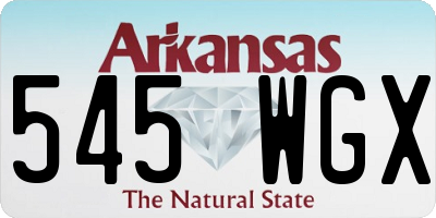 AR license plate 545WGX