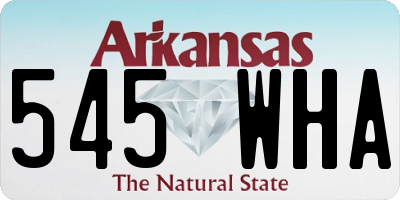 AR license plate 545WHA