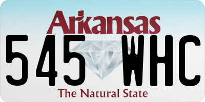 AR license plate 545WHC