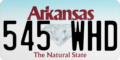 AR license plate 545WHD
