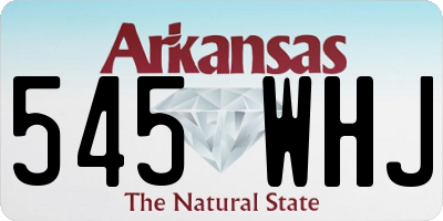 AR license plate 545WHJ