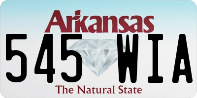 AR license plate 545WIA